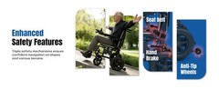 Electric Wheelchairs for Adults & Seniors Foldable Durable 36 lbs Lightweight