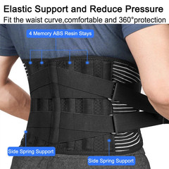 Adjustable Lower Back Brace Lumbar Support Waist Belt For Men Women Pain Relief