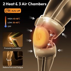 QUINEAR Knee Massager Pair- Air Compression Massage, Heat Treatment Never Used
