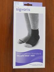 Sigvaris Compreboot Inelastic Foot Wrap 30-40mmHg Black Med/Large 1803 BTL