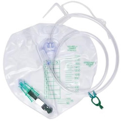 Urinary Drainage Bag w/ Anti-Reflux Chamber Large 2000ml Capacity 5Ct 154002