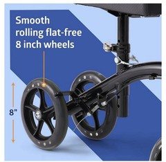 Medline Steerable Knee Walker Scooter w/ Basket Adjustable 300 lb Black