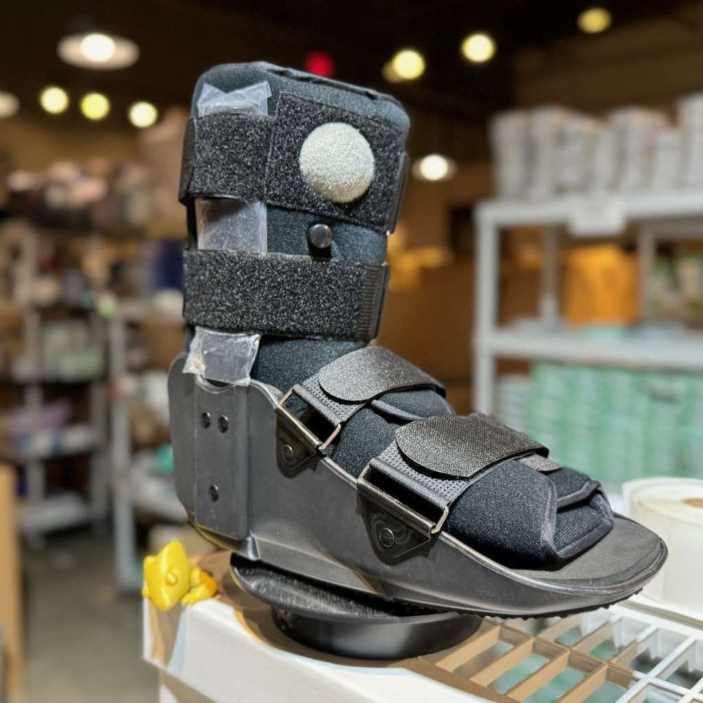 Steplite Easy AirTM Pneumatic Post Op Boot Ankle Walker, High Height, XL, Black/