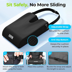 Gel Wheelchair Seat Cushion with Waterproof Cover, Anti-Sore & Ulcer | Ergonomic