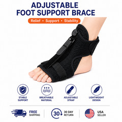Plantar Fasciitis Foot Drop Splint Orthotic Brace Support Night Splint Black