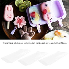 100Pcs Ice Cream Bags Transparent Rectangular Shape Candy Chocolate Bags For-DSO