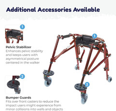 Nimbo 2G Lightweight Posterior Walker – Large, Wizard Purple Mobility Aid