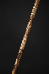 Walking Cane for Ladies Chamomile Flower, Hand-carved pretty cane with Floral D