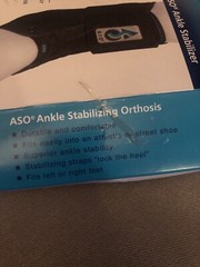 ASO Ankle Brace Stabilizer Adult Small New Fits Left or Right Foot