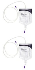Vesco Medical 1000mL Enteral Drainage Bag w/ ENFit & 5cm tubing VED-010EO 2/pack