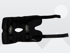 DonJoy Adult Black Deluxe Hinged Open Popliteal Knee Wrap Brace w/Drytex Size Lg