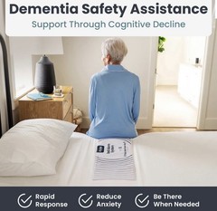 Rise Detection Elderly Bed Alarm Wireless Sensor Pad Fall Prevention Pager Aler