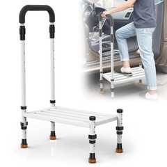 Adjustable Height Car Step Stool with Handrail for RV, SUV & Truck,up to 800 lbs
