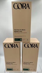 3 Cora 100% Organic Cotton Topsheet Bladder Liners, Long Length (30 Count) NIB