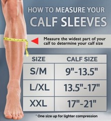 ⭐NEWZILL Compression Calf Sleeves(20-30mmHg) Unisex, No Fatigue,Swell |One PAIR⭐