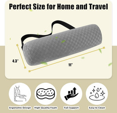 Lumbar Roll Pillow for Lower Back, Lumbar Support Foam Roll Cushion with Pillowc
