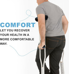 Plush Memory‑Foam Crutch Underarm Pad & Hand‑Grip Covers–Universal Fit, Breathab
