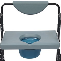 Toilet Chair Bedside Commode Chair Rolling Commode Chair w/Wheels 250kg/551.16lb