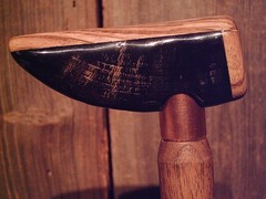 walking cane BUFFALO Horn/Zebra wood handle lathe tapered hickory MADE IN USA
