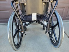 MINT UPGRADED- QUICKIE QXI folding WHEELCHAIR 18″ X 20″ Used 18″x20″ Transit
