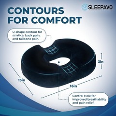 Butt Donut Pillow for Tailbone Pain Relief Cushion – Hemorrhoid Pillows – Sit…