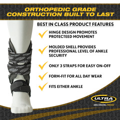 Ultra CTS® Ankle Brace for Osteoarthritis (OA), Acute Ankle Injuries