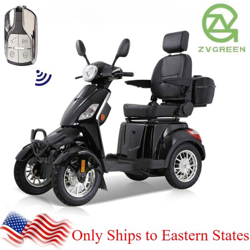 800W Heavy Duty 4-Wheel Senoir Electric Mobility Scooters 500lbs 31 miles 15 mph