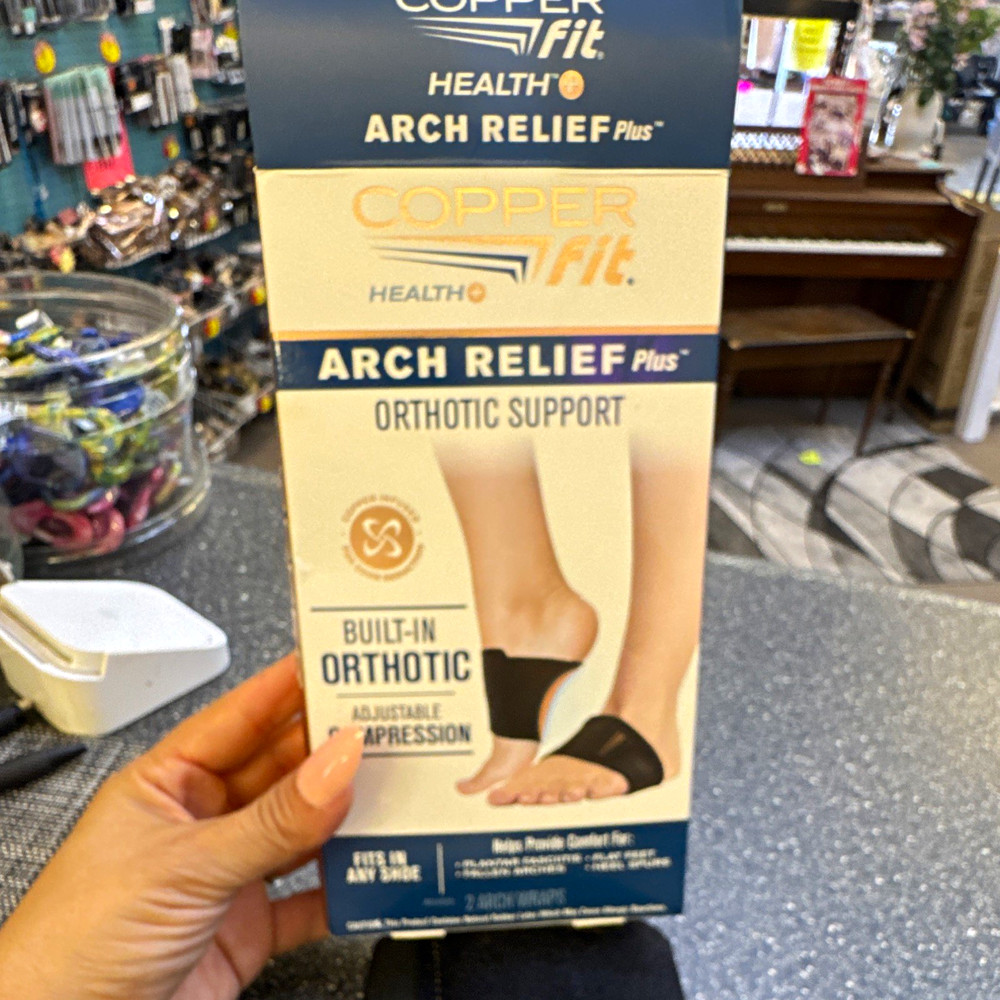 Copper Fit Arch Relief Plus Arch Wrap Foot Support Compression Plantar Fasciitis