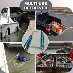 6.3FT Cargo Grabber Tool, Heavy Duty Truck Bed Retriever Pole w/Hooks