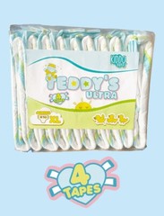 2-Pack of New Teddy’s Ultra 4 Tape ABDL Adult Diaper Size Medium Cloth Backed