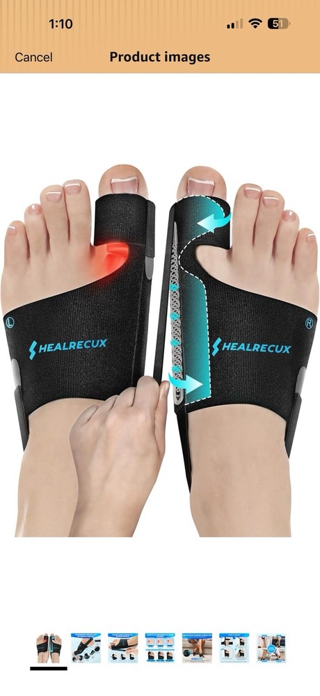Gel Bunion Corrector Foot Brace Adjustable Non-Slip M/W