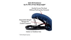 Carex Upeasy Seat Assist Self-Powered Adjustable Lifting Cushion Blue/Black