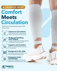 Doctor’s Select 2 Pairs Copper Calf Large-X-Large, Black/White – 2