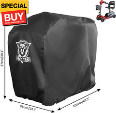 600D Waterproof Scooter Cover Black Power Assisted Mobility Scooter Cover (48 in