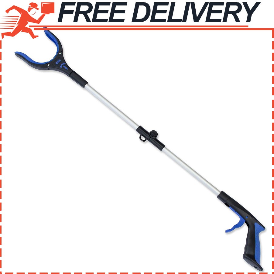 RMS 34 Inch Extra Long Reacher Grabber – Foldable Gripper and Reaching Tool with