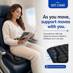 Airplane Seat Cushion, Air-Cell Travel Cushion Long Flights, Inflatable Portable