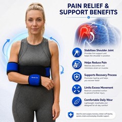 Shoulder Immobilizer Arm Sling Elastic Brace for Clavicle Collar Bone Disloca…