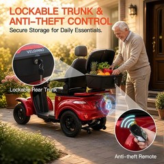Upgraded 4 Wheel Mobility Scooters 500lbs 1000W 60V 37 Miles All Terrain