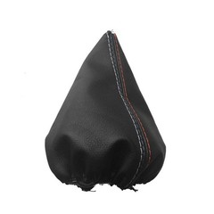 Car Gear Shift Knob Cover + Manual Handbrake Gaiter as picture show, Black