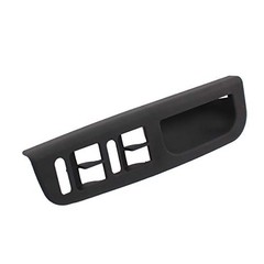 Black Interior Inside Door Grab Handle Covers & Window Switch Bezel Kit for
