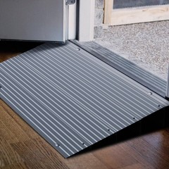 Nilight Door Threshold Ramp 4 Rise Portable Aluminum Wheelchair Door Entry
