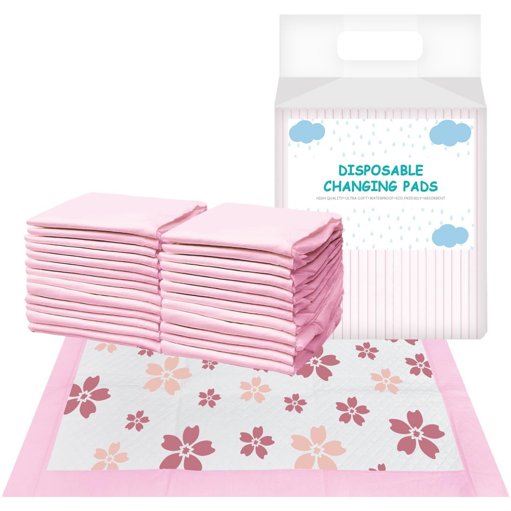 Disposable Changing Pad liners for Baby 17 x 13 Inches (25 Pack) Absorbent Wa…