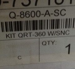 QSTRAINT SLIDE-N-CLICK KIT QRT360 RETRACTORS Q-8600-A-SC w/ LAP & SHOULDER BELT