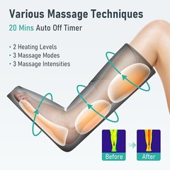 Quinear Air Compression Therapy Device Boots QN-021-A Heat & Massager for Pain