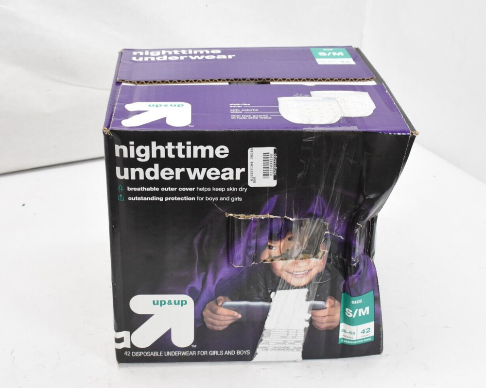 Nighttime Underwear 42 Disposable Underwear Unisex 38-65 lbs Size Small Medium