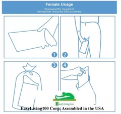 Portable Disposable Urinal Unisex Travel Size Pocket Purse by EasyLiving100 CORP
