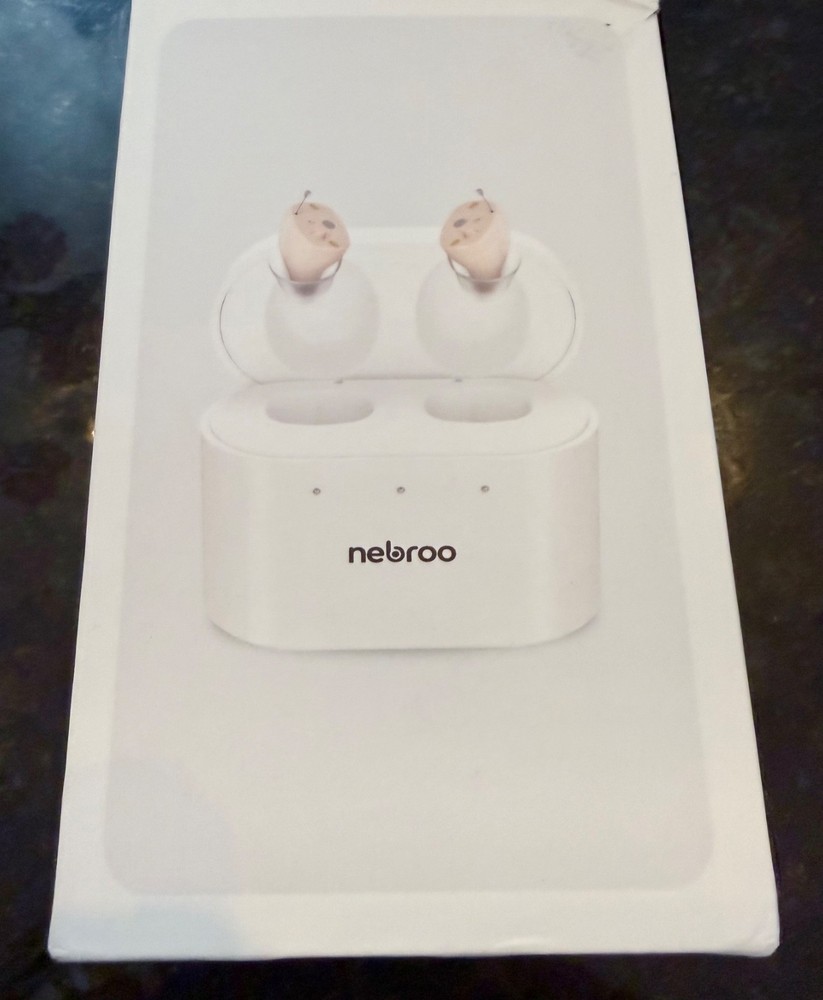 Nebroo Pron3.0 MD OTC In Ear Rechargable Hearing Aids In Box w/ Accessories