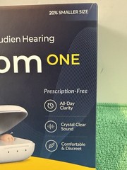 NEW Audien Atom One OTC Hearing Aids Wireless, Rechargeable, Beige