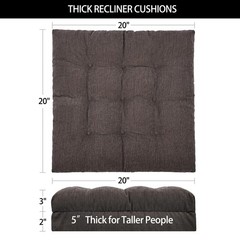 HAVARGO Recliner Cushions for Elderly, 20x20x5 Inch Thick 20x20x5, Taupe