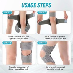 Spring Powered Knee Support Brace Booster Patella Joint Protector Adjustable Pad